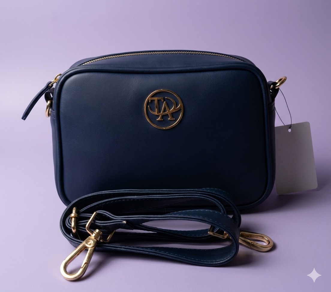 Lyra Camera Crossbody — Indigo