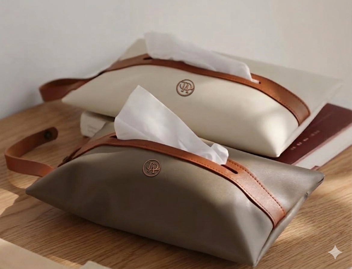 Tissue Holder Duo — Ivory + Slate