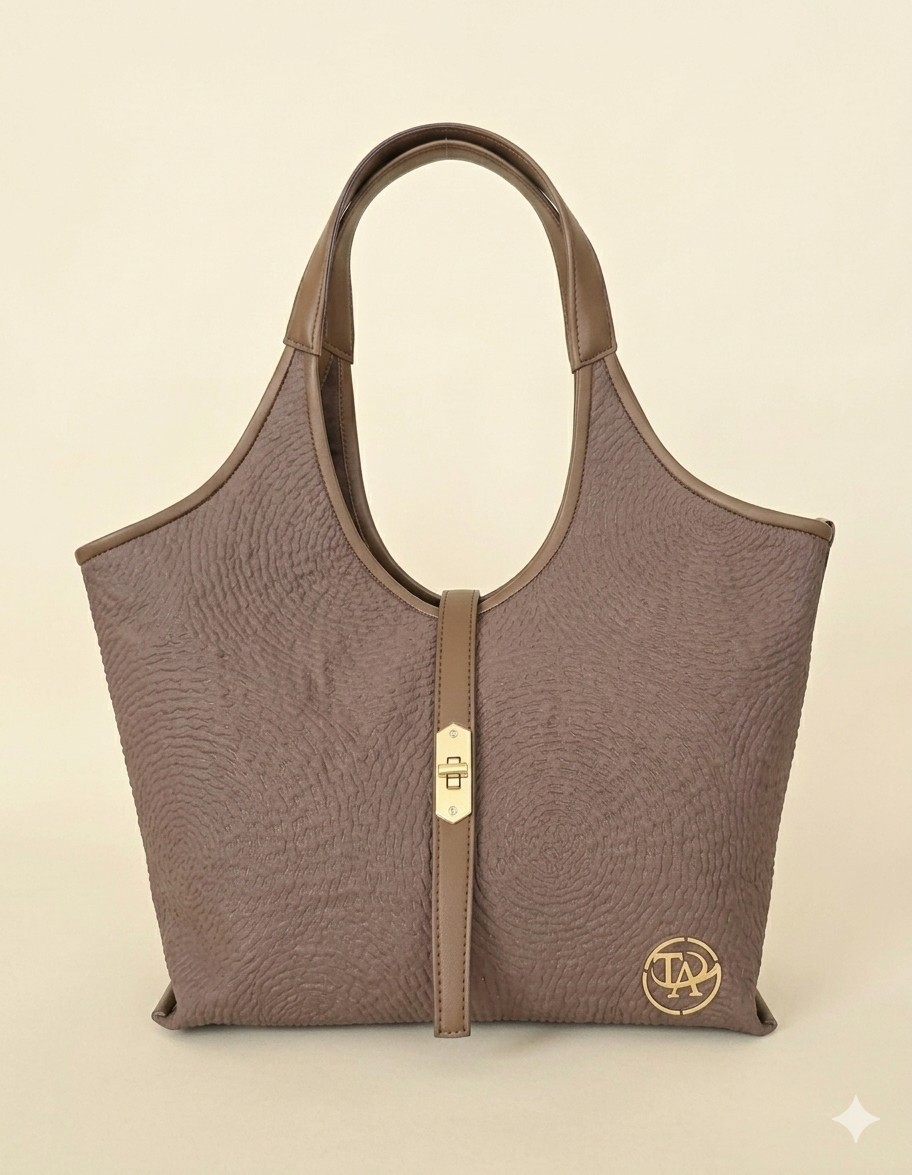 Juno Sculpted Tote — Mocha