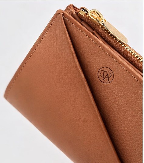 Marquee Zip Wallet — Cognac
